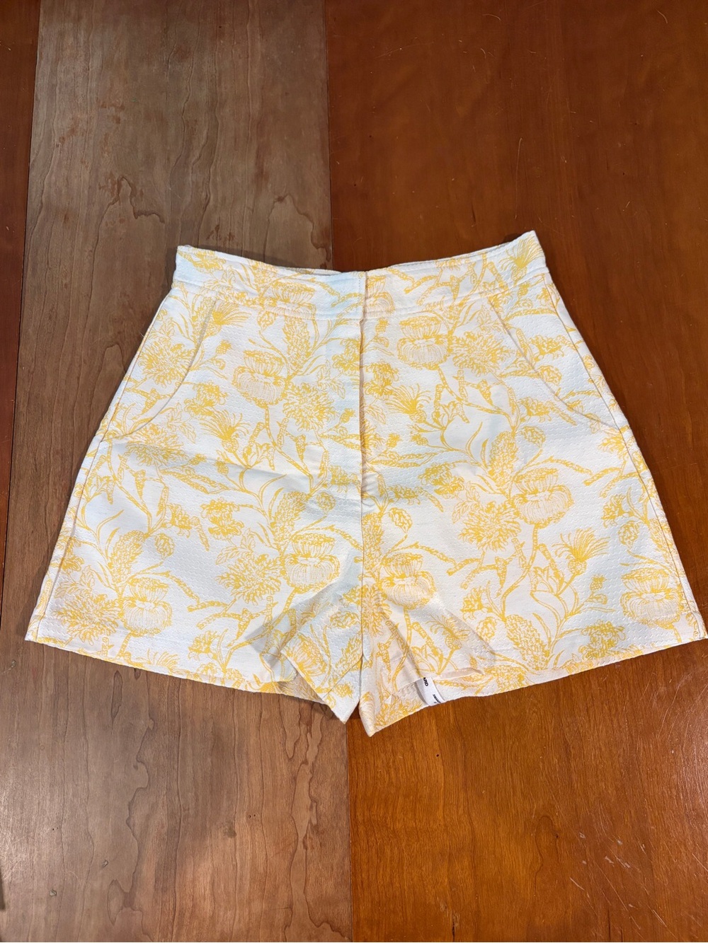 Amanda Uprichard Yellow Floral Shorts